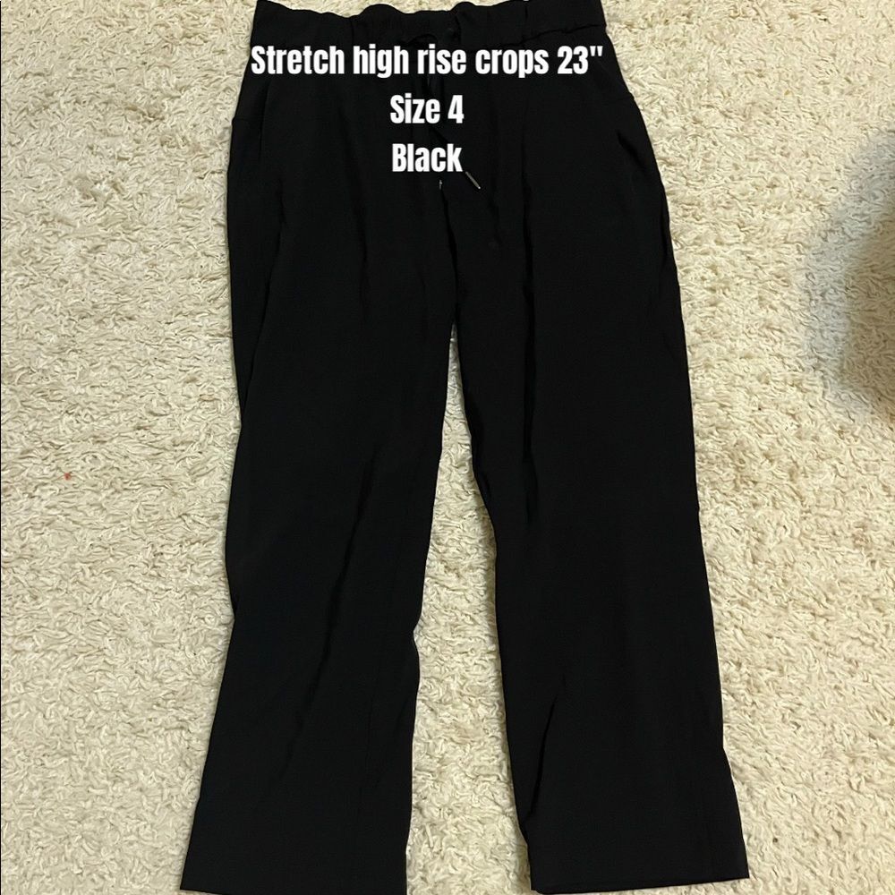 lululemon stretch high rise 23" cropped pants size 4